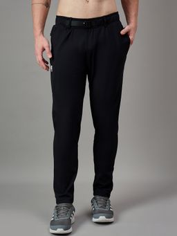 Dida - Men Black Regular Fit Performance Black Trackpant