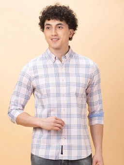 Being Human - Men Pink Casual Slim Shirt