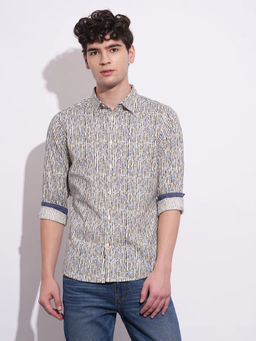 Being Human - Men Grey Casual Regular Shirt