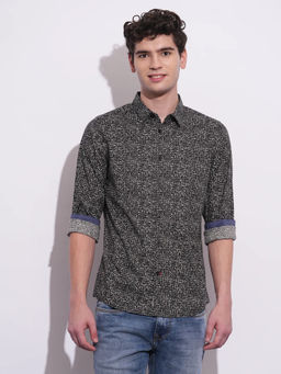 Being Human - Men Black Casual Regular Shirt