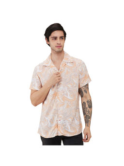 Being Human - Men Peach Casual Slim Shirt