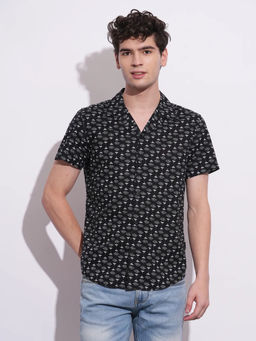 Being Human - Men Black Casual Regular Shirt