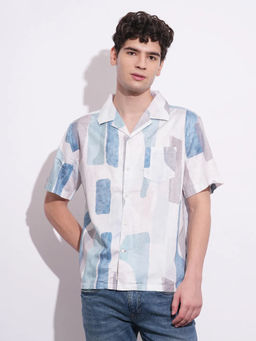 Being Human - Men White Casual Regular Shirt