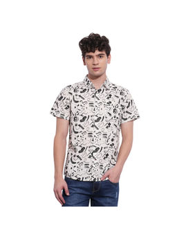Being Human - Men White Casual Regular Shirt
