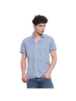 Being Human - Men Blue Casual Regular Shirt