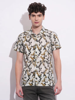 Being Human - Men Brown Casual Regular Shirt