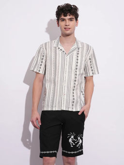 Being Human - Men Off White Casual Regular Shirt