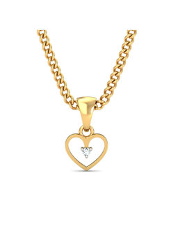 KuberBox - Zest Heart Pendant 18K Gold
