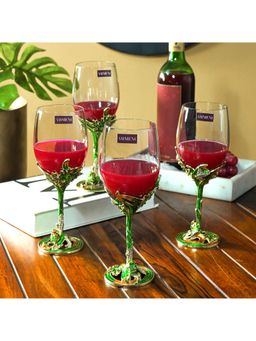The Artment - Green Set of 4 Emeraldware Wine Glass - 350 ml