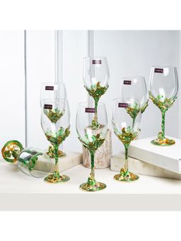 The Artment - Green Set of 6 Emeraldware Wine Glass - 350 ml