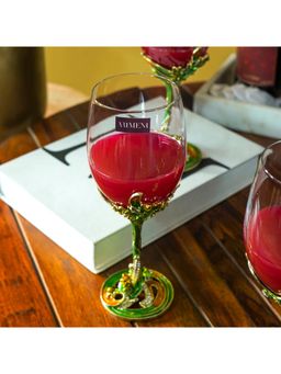 The Artment - Green Emeraldware Wine Glass - 350 ml