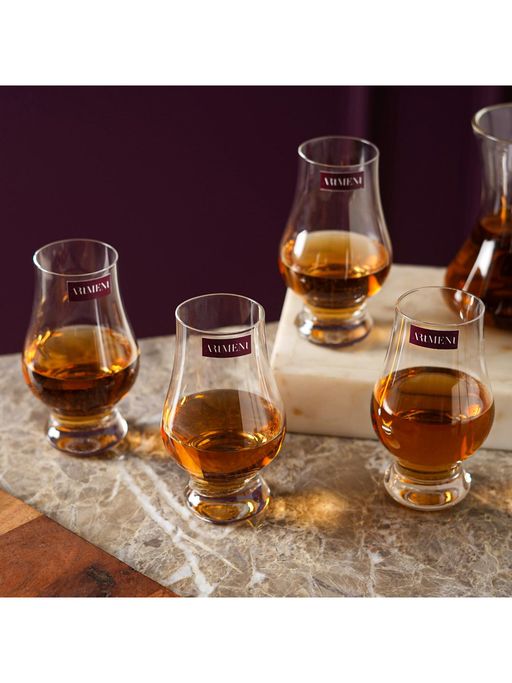 The Artment Nature Curve Set of 4 Whisky Glasses - 200 ml