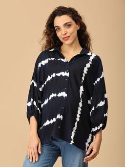 The Mom Store - Women Black Collar Neck Maternity Shirt