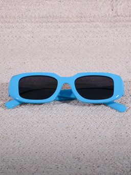 DukieKooky - Dksg527F Black Uv Coating Full Rim Rectangle Sunglasses (M)