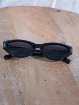 DukieKooky - Dksg528D Black Uv Coating Full Rim Cat Eye Sunglasses (M)