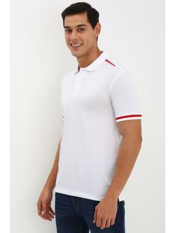 Allen Solly - Men White Solid Casual Polo T-Shirt