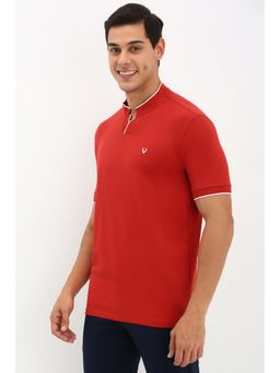 Allen Solly - Men Red Solid Casual T-Shirt
