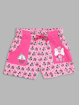 Blue Giraffe - Girls Pink Pinted Shorts