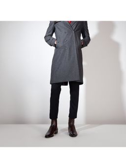 Saint G - Brown Croco Embossed Two Color Toned Leather High Ankle Boots