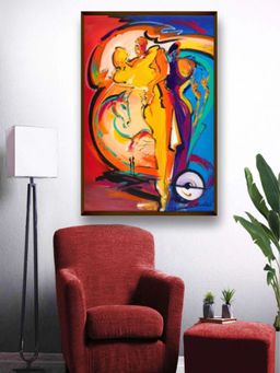The Art House - Abstract Painting Multicolor (20X30 Inches)