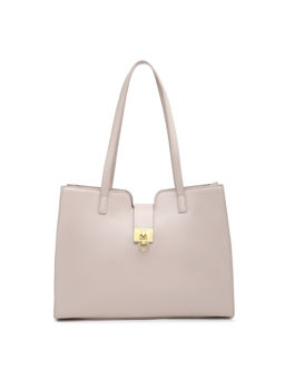 U.S. POLO ASSN. - Addison Beige tote Handbag with Spacious Compartments