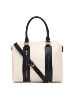 U.S. POLO ASSN. - Beige April Women Handbag Fits Up to 14 Laptop with Detachable Strap