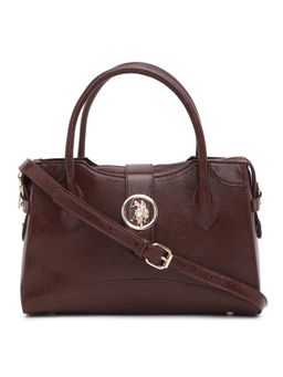 U.S. POLO ASSN. - Burgundy Ami Women Handbag with Detachable Strap