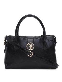 U.S. POLO ASSN. - Black Ami Women Handbag with Detachable Strap