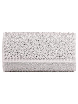 Forever New - Silver Fallon Fold Over Clutch with Detachable Chain