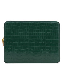 MIRAGGIO - Unisex Green Terry 14 Inches Laptop Sleeve (L)