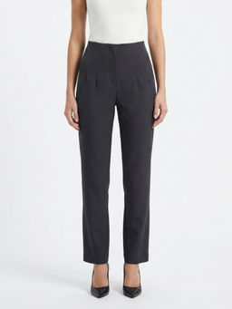 GAIIA - Women Solid Linen Blend Regular Fit Trouser