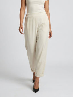 GAIIA - Women Solid Rayon Blend Regular Fit Trouser