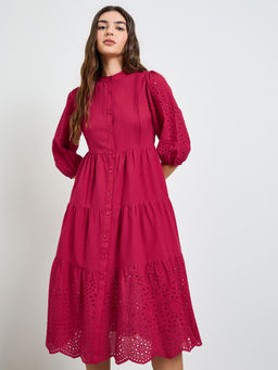Styli - Women's Basic Tiered Midi Dress