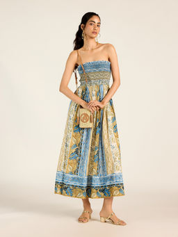 Label Ritu Kumar - Off Shoulder Sleeveless Long Dress