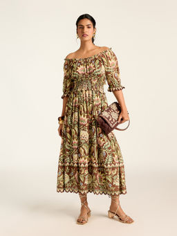 Label Ritu Kumar - Short Sleeves Long Dress