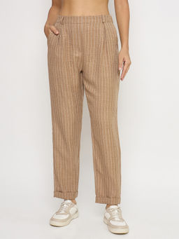 Madame - Brown Viscose Trousers