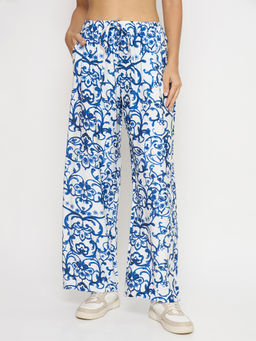 Madame - Abstract Print Rayon Trousers