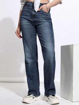 TOKYO TALKIES - Women Blue Straight Fit Jeans