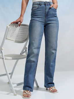 TOKYO TALKIES - Women Light Blue Straight Fit Jeans