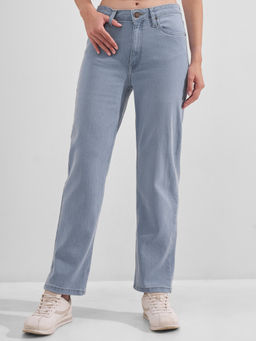 TOKYO TALKIES - Women Blue Mid Rise Straight Fit Jeans