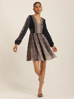 Label Ritu Kumar - Black Antonella Short Dress