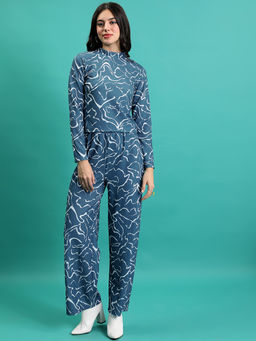 TOKYO TALKIES - Printed Blue Co-Ord Set