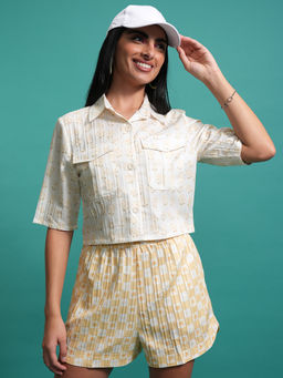 TOKYO TALKIES - Women Yellow Floral Print Co-Ord Set