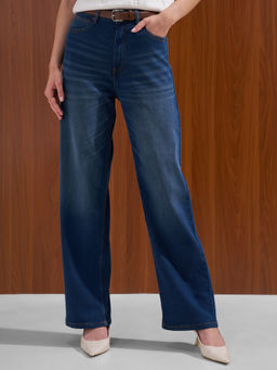 TOKYO TALKIES - Women Blue 5 Pockets Straight Leg Denim Jeans