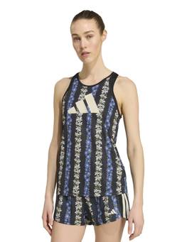 adidas - Women Black Floral Polyester Tank Top