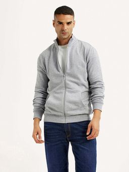 Levi's - Men Light-Grey Solid Sweatshirt