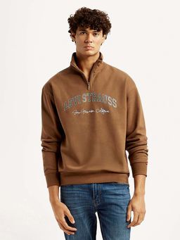 Levi's - Men Brown Typography Printed Full Sleeves Sweatshirt