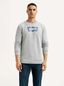 Levi's - Men Brand Logo White Slim Fit Sweatshirt