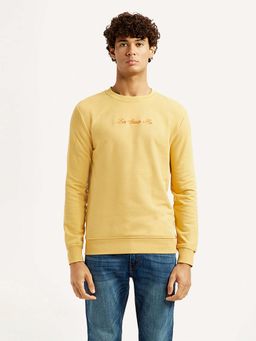 Levi's - Men Yellow Brand Logo Full Sleeves Sweatshirt
