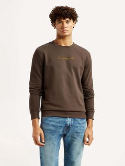 Levi's - Men Brown Brand Logo Full Sleeves Sweatshirt